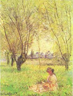Claude Monet Woman Seated Under the Willows china oil painting image